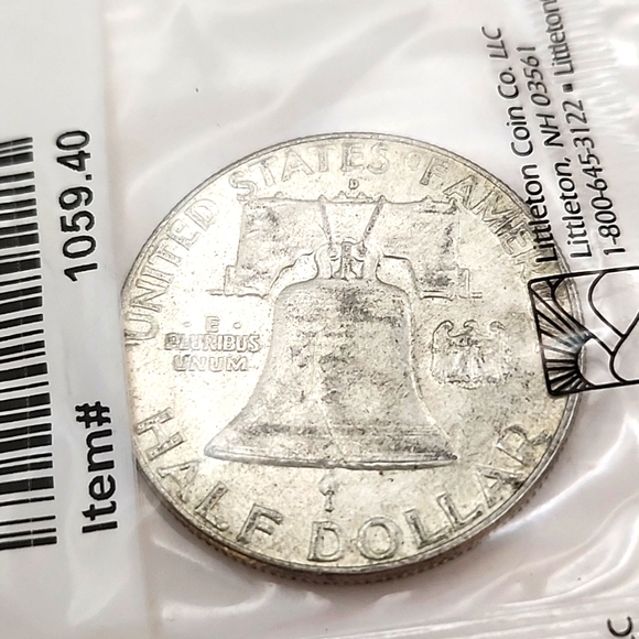 1963-D Franklin Silver Half Dollar Extra Fine - Picture 5 of 5